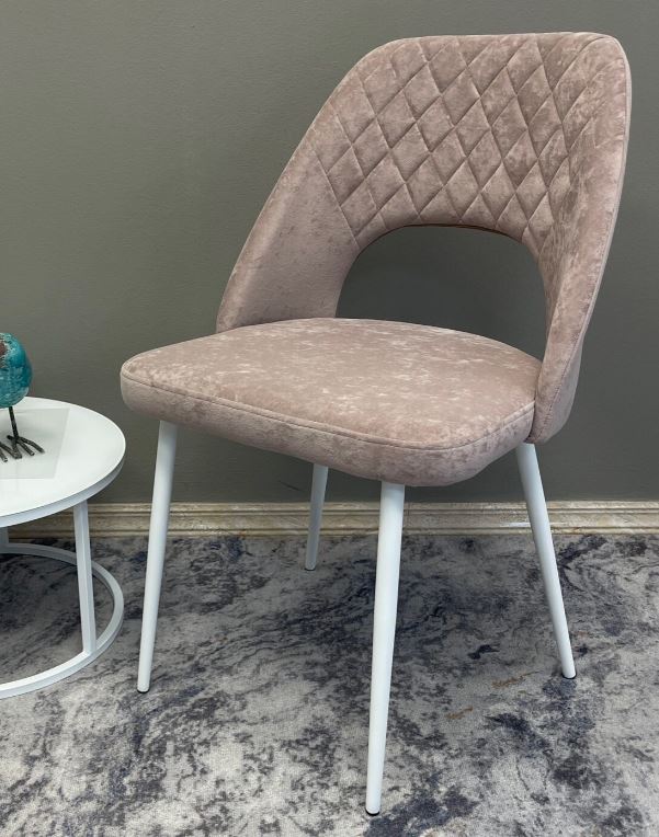 Стул Афалина Опера розе, каркас белый