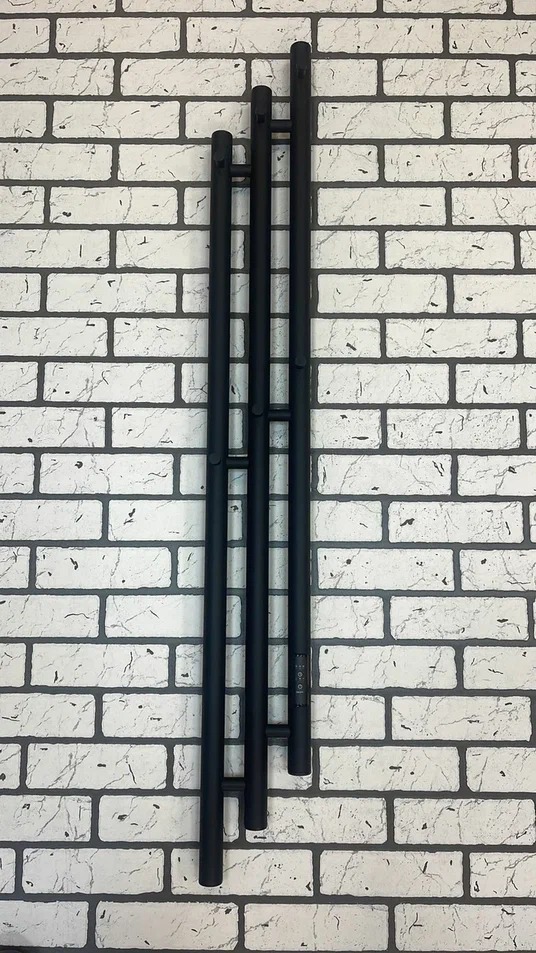 Полотенцесушитель элект. Inaro Cascade P120*6*12 скрытый монтаж,таймер, Черный(_1_)