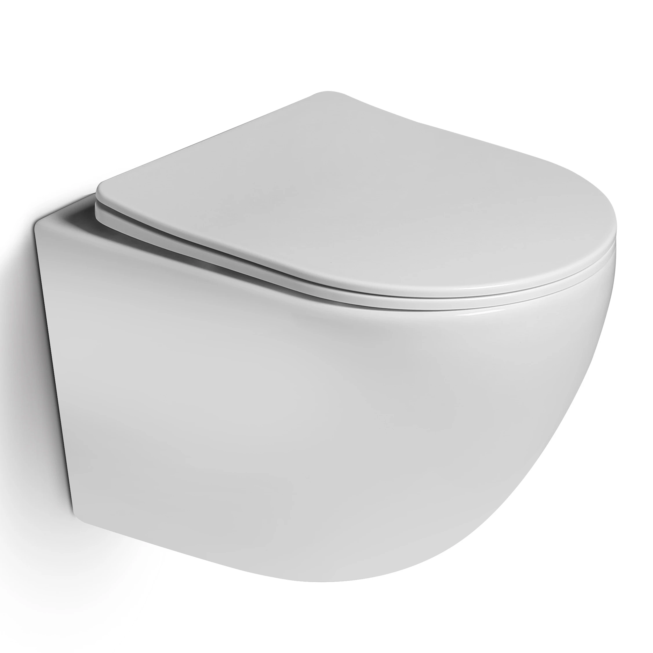 Унитаз подвесной, безободковый (сиденье микролифт) SL-5005 (_1_)