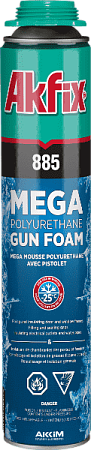 Пена профессиональная монтажная зимняя -25С, Akfix 885, 850 гр. 65 л (12)