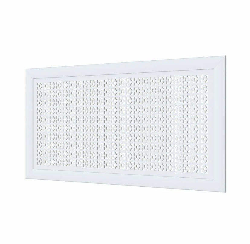 Экран для радиатора 120х60см ДАМАСКО белый Модерн рамка (_5_)