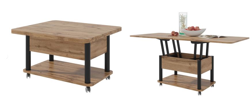 Стол "Дебют 3" СТТ 103 дуб вотан/ножки чёрные