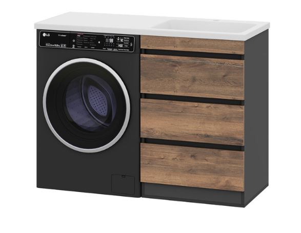 Тумба Коломбо 60 под стиральную машину напольная 3 ящ.+Ум."Даллас120 правая					