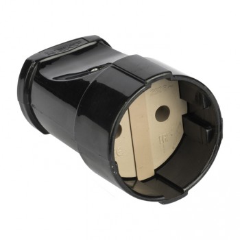 Гнездо штепсельное б/з черн. 10А 250В EKF PROxima (20)