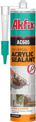 Герметик акриловый, Akfix AC605, 310 мл. Белый (24)