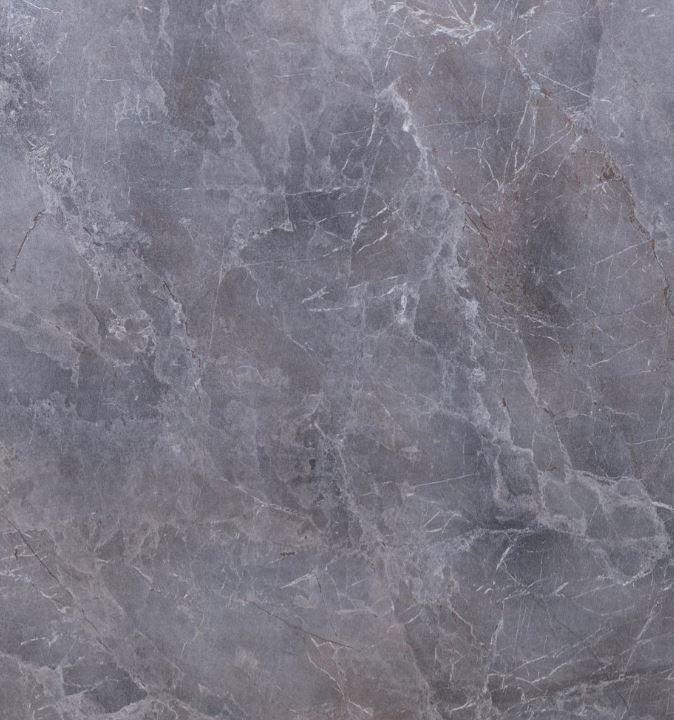 Стол Бриз-2 1100(390)*740 694 Мрамор марквина серый (слюда), подстолье  4H-3 чёрный