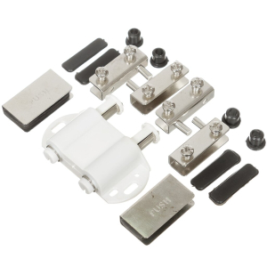 Петля U-образная на 2 стекл. двери (4шт+2 ручки) хром (50/200)