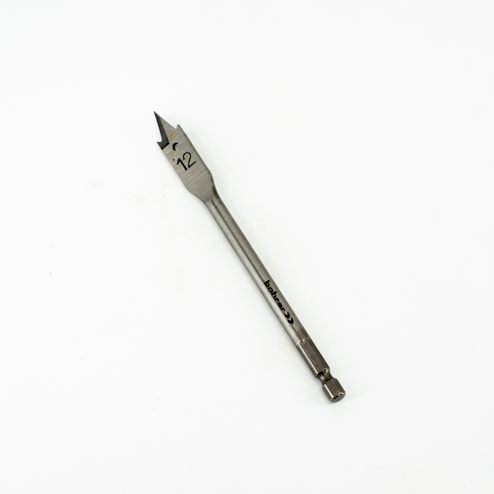 Сверло Bohrer перовое по дереву 12 х 152 мм (в блистере) (300/75/1)