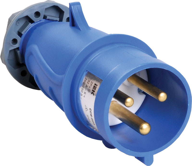 Вилка 023 32А 2р+РЕ 220B IP44 (10)