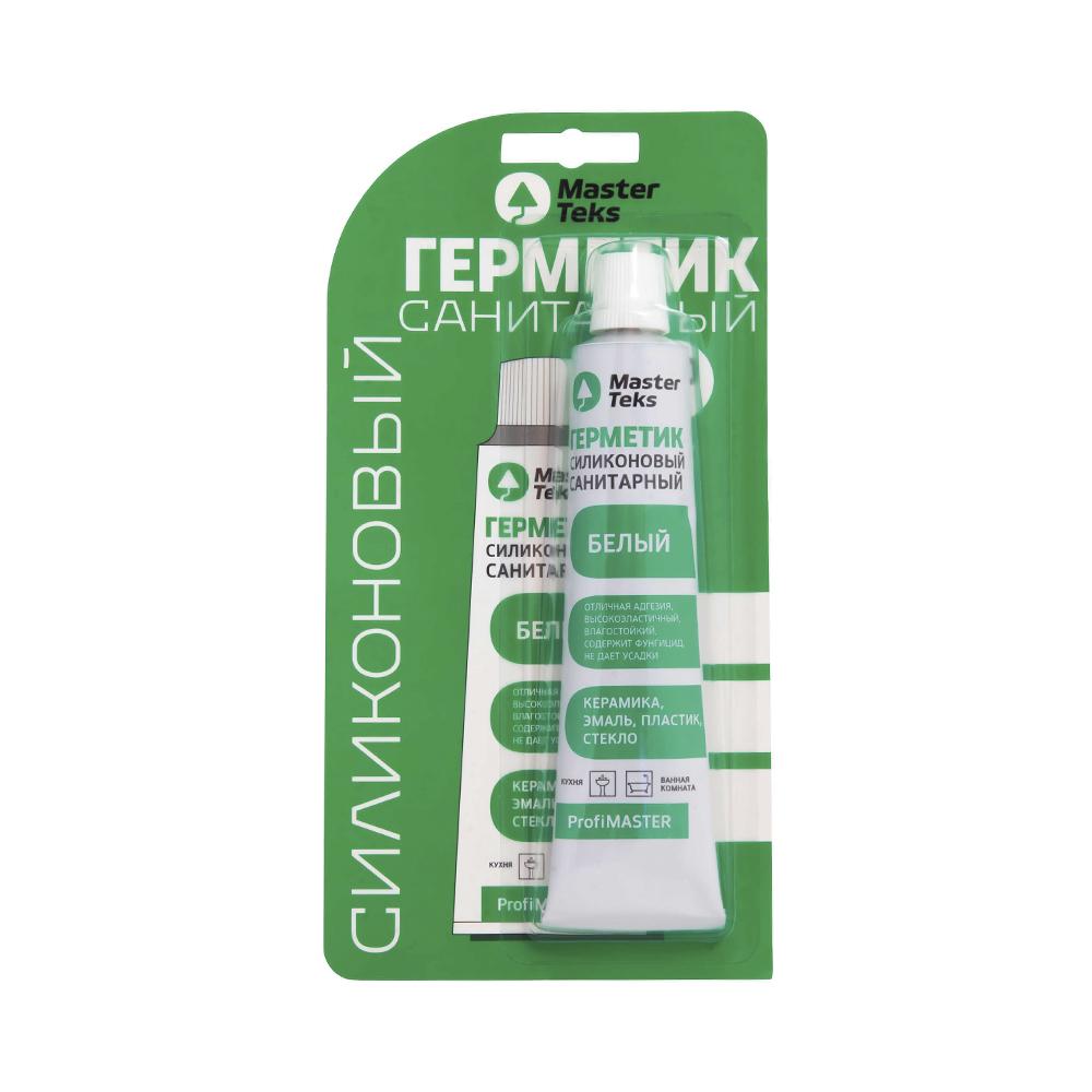 Герметик силиконовый MasterTeks ProfiMaster санитарный 80 мл белый (12)