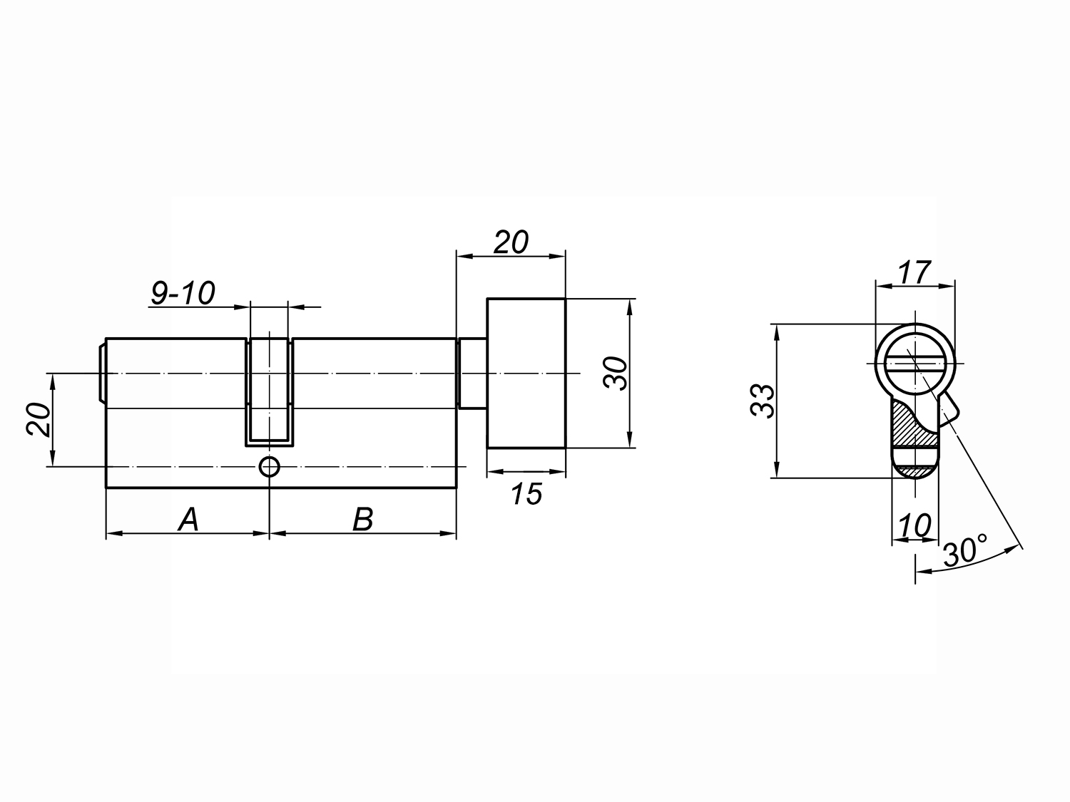 Цилиндровый механизм ZN 90 (35*55) C BK SN (никель/хром) с вертушкой  (10-60) – купить в Чите: цена, характеристики, фото, доставка