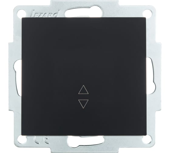 Чёрный бархат выключатель 1 клав Проходной 742-4288-105 VESNA  (10 шт)