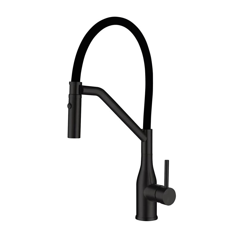 Смеситель для кухни GAPPO G4098-16 с гибким изливом черный