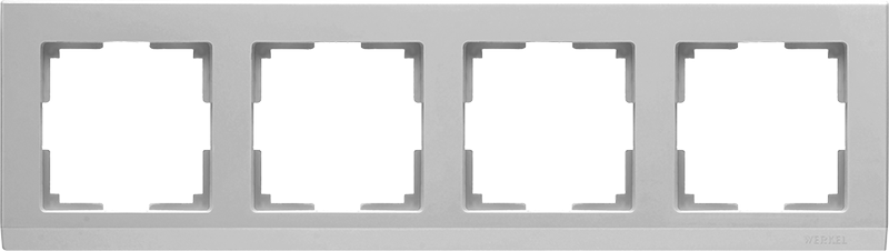 Рамка Stark Серебряный 4-х местная  Werkel W0041806 (10)