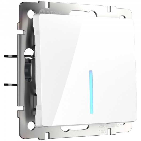 Выключатель Белый Скрытой установки 1 клав С подсветкой Werkel W1110101 (10)