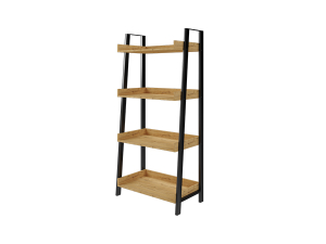 Стеллаж (ЛДСП Дуб Бунратти/МЕТАЛЛ Черный Муар (0082/0009)) Сл015.0