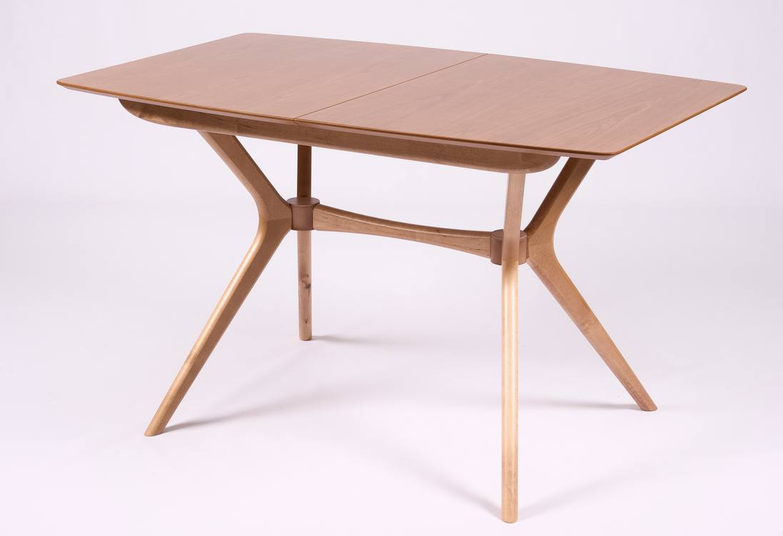 Стол Марко 1300*820+320 (Натур.шпон/Цвет столешницы Светлый орех, Цвет ножек Свелый орех)