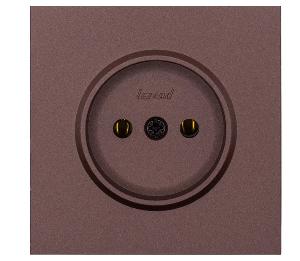 Розетка б/з ПБТ шоколад безвинтовой зажим/клемма ZIMA (10шт/120шт)