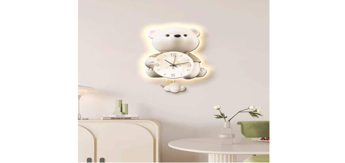 Часы настенные с подсветкой Тедди