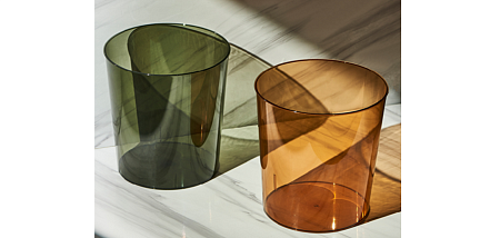 Ведро д/мусора офисное цветное прозрачное