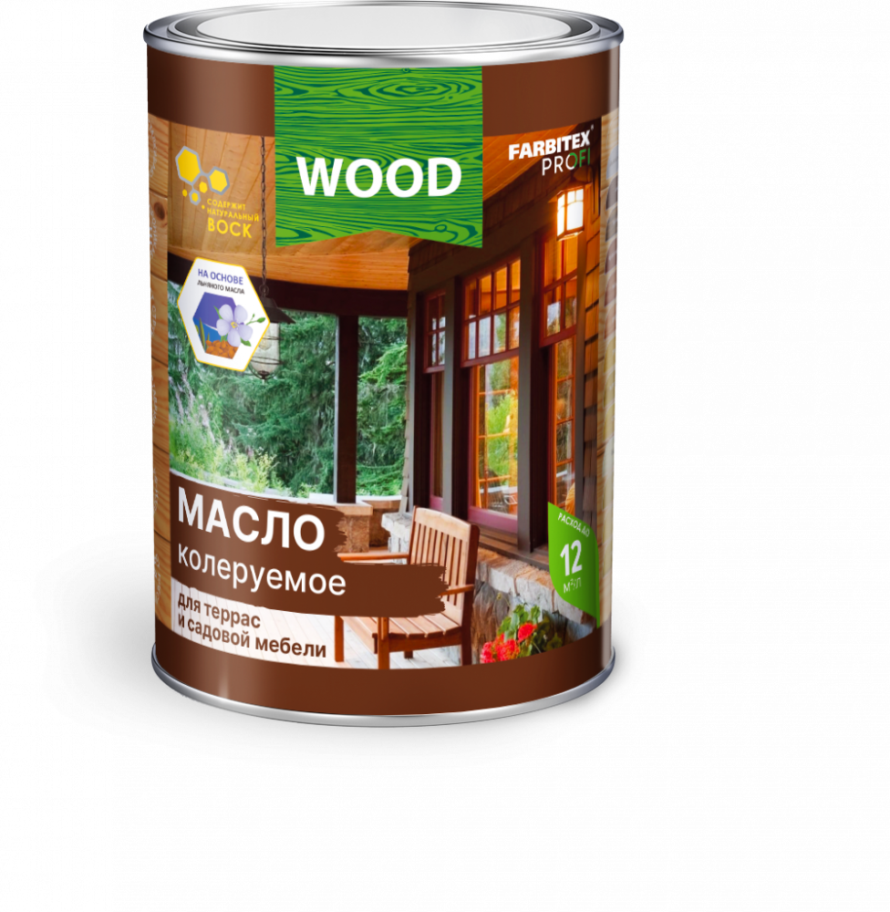 Масло колеруемое для террас и садовой мебели сосна (0.9 л) FARBITEX ПРОФИ  WOOD – купить в Чите: цена, характеристики, фото, доставка