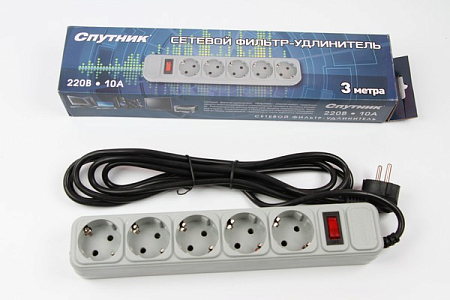 Сетевой фильтр-удлинитель SP-530 3м, Спутник (30)