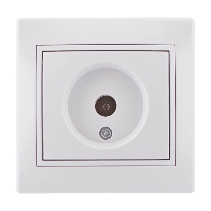 Розетка Белая 1 местная скрытой установки TV оконечная  Lezard (10)