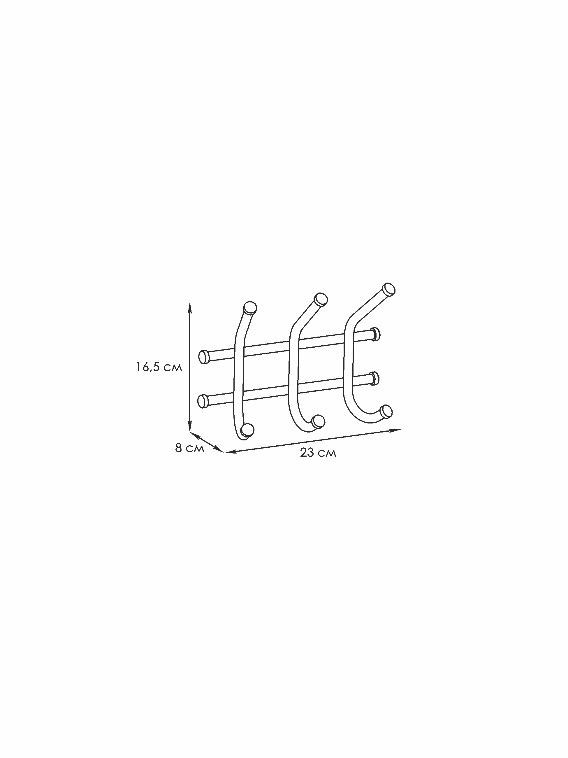 Вешалка "Норма 3" (Белый) (1)