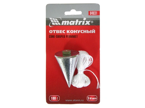 Отвес конусный MATRIX 100 г шнур 5 м (6)