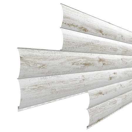 Сайдинг Woodstock-28х330 (ЭСМА-01-Беленый дуб-0,5) 3 м (полн.шир. 0,356) (1шт= 1,068м2)