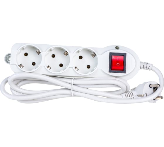 Сетевой удлинитель S-303 16А 3500W 1,8м, Спутник