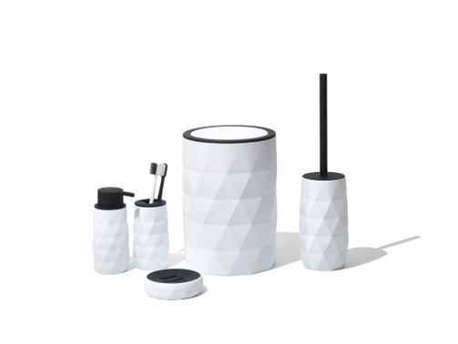 Ведро для мусора White Edge белый, акрил