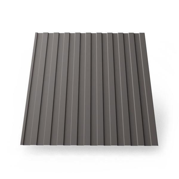 Эконом. Профилированный лист С-8х1200 (ПЭ-01-7024-0.4) 2м серый графит (1шт=2,4м2)