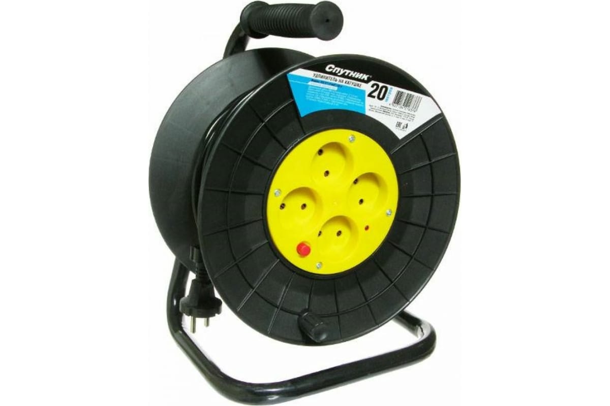 Удлинитель на катушке УСКМ 2*1.5 мм/30м, КГ, IP44, Спутник