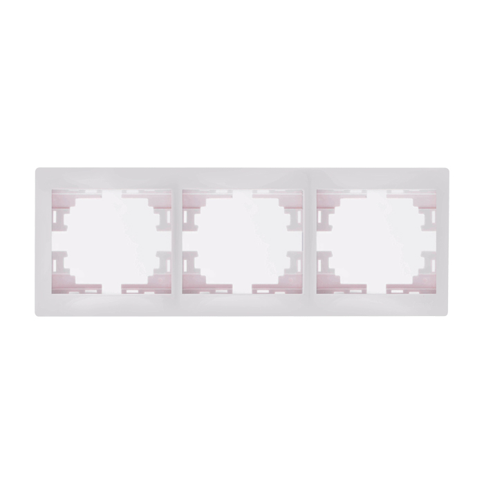 Рамка Белая 3-х местная Lezard (10)