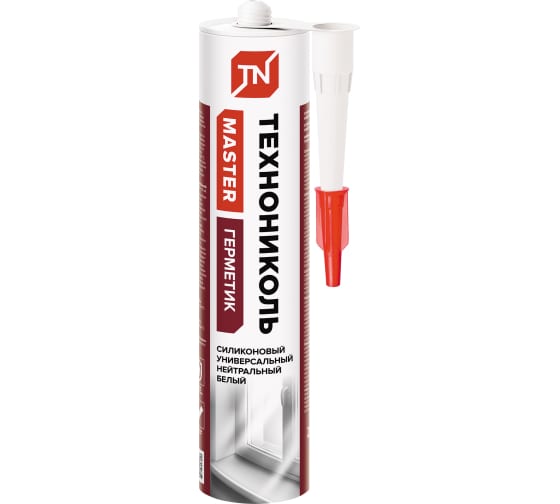 Герметик ТЕХНОНИКОЛЬ универсальный нейтральный силиконовый белый 280 мл. (12)