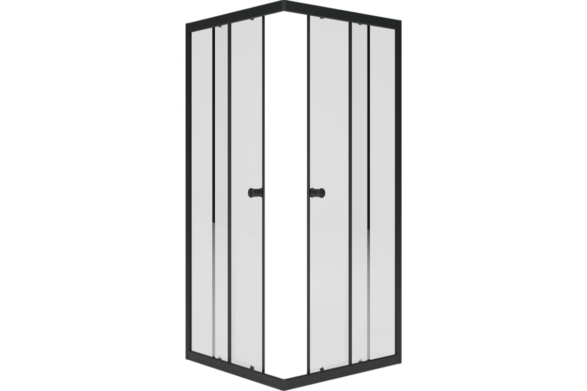 Душевое ограждение Universal Black 900*900*1950 прозрачное стекло(_1_)
