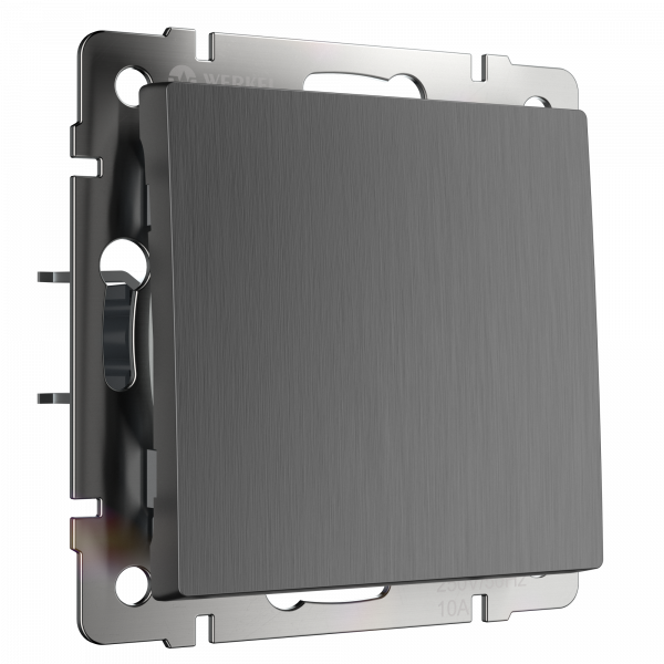 Выключатель Графит рифленый Скрытой установки 1 клав Werkel W1110004 (10)