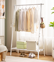 Вешалка-рейл с 1 полкой из бамбука "Арктик" 88*47*148 см