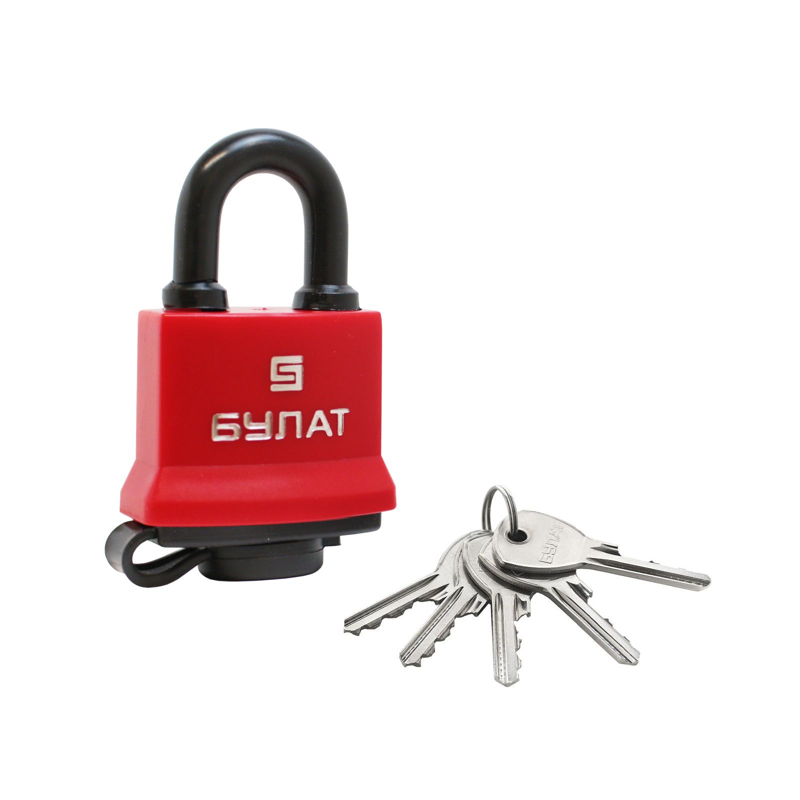 Замок навесной БУЛАТ ВС 1-П41 ПЛ всепогодный 5 кл. d=6,5мм (72,6)
