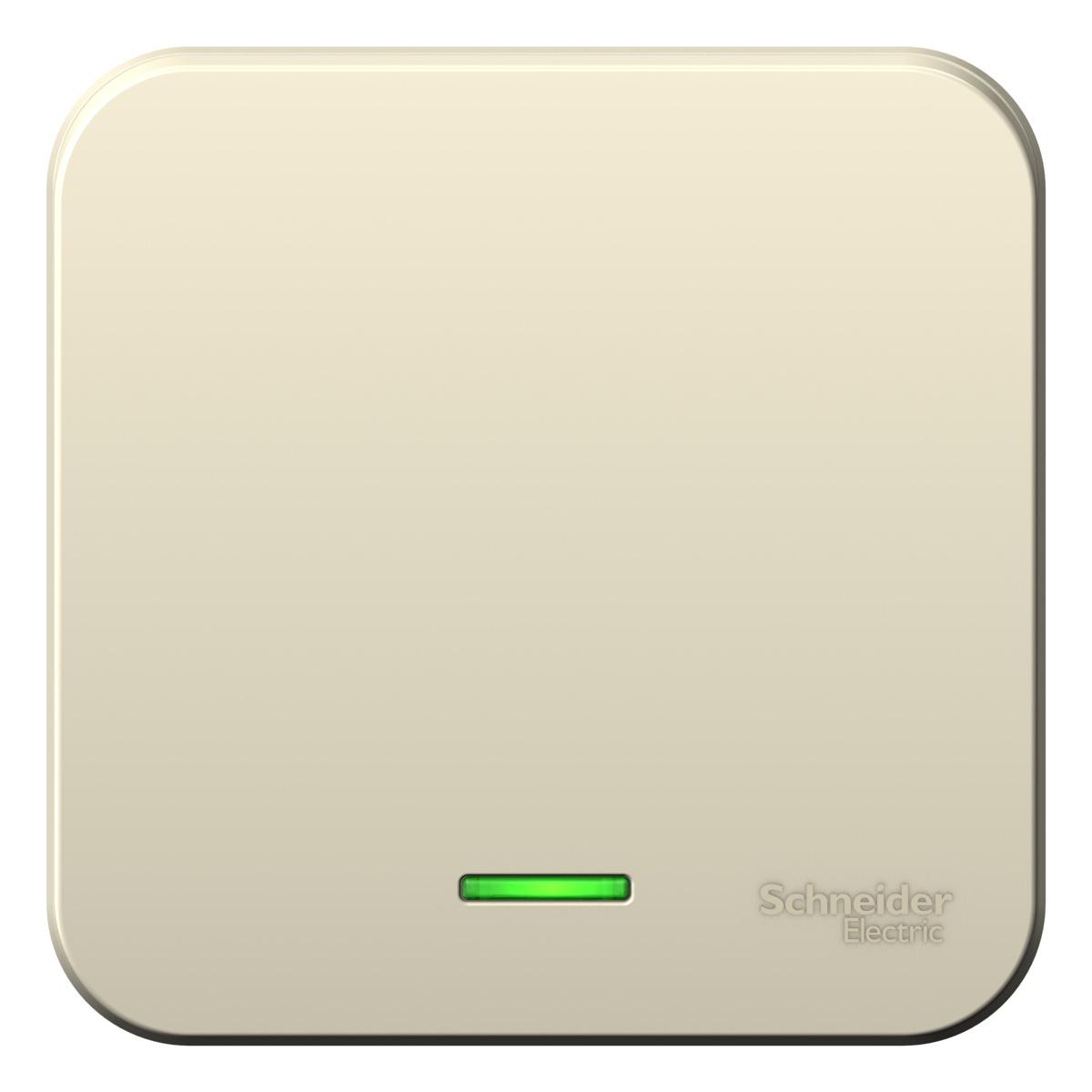 Молочный выключатель ОУ 1-кл.с подсветкой изол. пласт.  BLANCA (15)