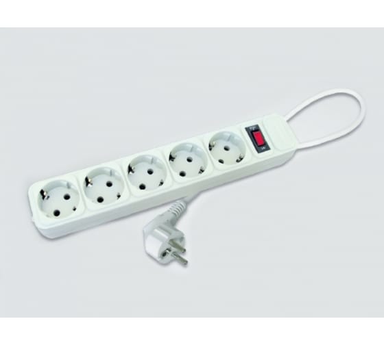 Фильтр-удлинитель сетевой SP-545 4,5м, цвет: белый, упаковка: пакет, Спутник