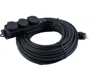 Удлинитель силовой АТОМ/АТЛАНТ КГ 3500 Вт 3 гнезда  20м (c/зазем)