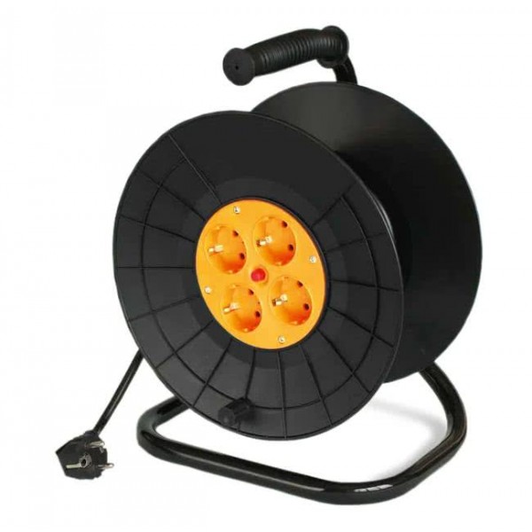 Удлинитель на катушке УСК 3*1.5 мм/50м з/к, USB Спутник