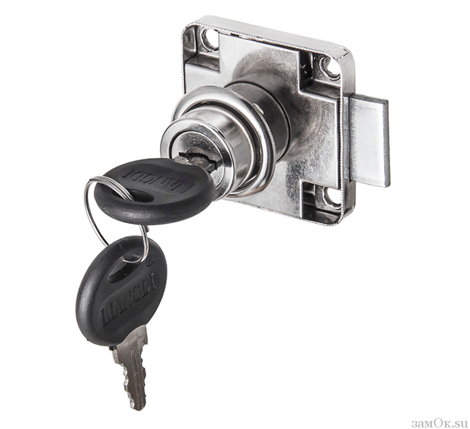 Замок мебельный 138, никель (12/240)