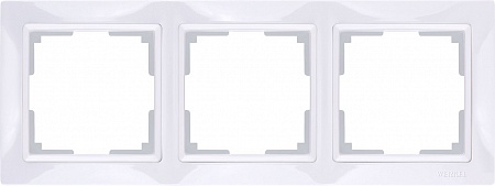 Рамка Snabb Basic Белый 3-х местная W0032001 (10)