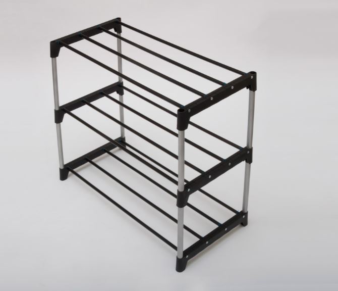 Этажерка под обувь 3-х ярусная (длина 60 см, металл)															