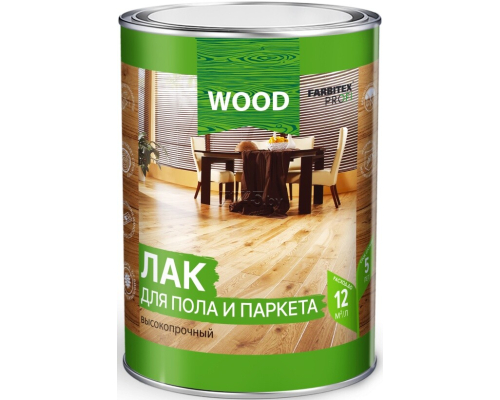 Лак алкидный для пола и паркета 4л Farbitex Profi Wood (4)