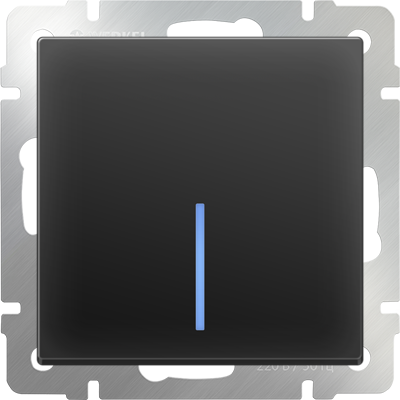 Выключатель Черный мат Скрытой установки 1 клав С подсветкой Werkel W1110108 (10)