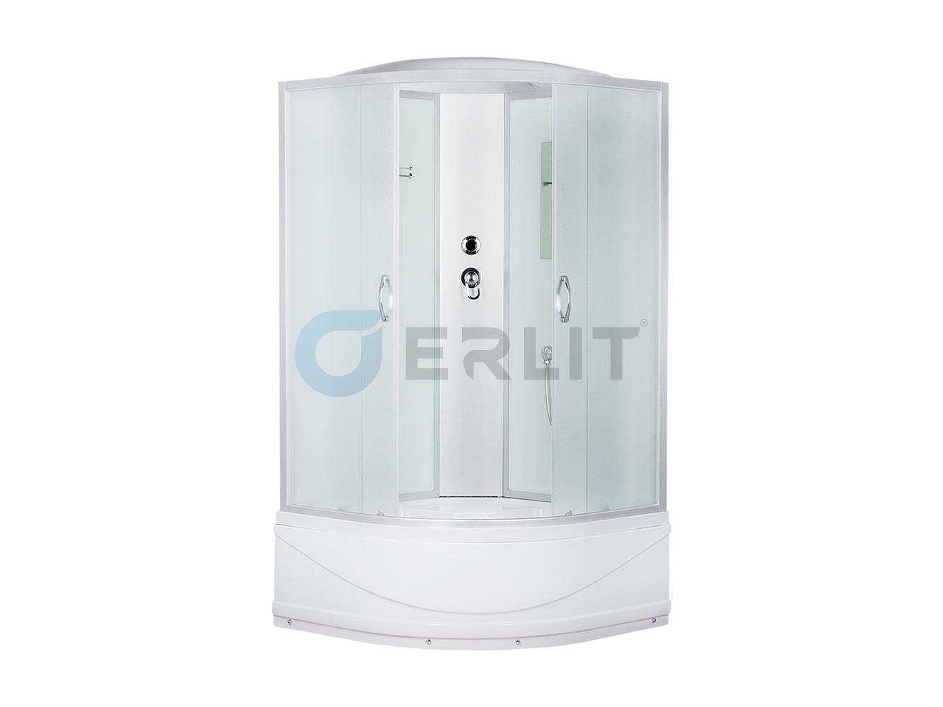Душевая кабина ERLIT™ ER3509TP-C3 (900*900*2150) глубокий поддон, белая стекл. задняя стенка(__)